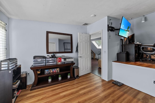 59 Oslo Dr, Yorktown Heights, NY 10598 - office area with wood finished floors and rail lighting