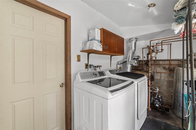 59 Oslo Dr, Yorktown Heights, NY 10598 - laundry area featuring washing machine and dryer and cabinet space