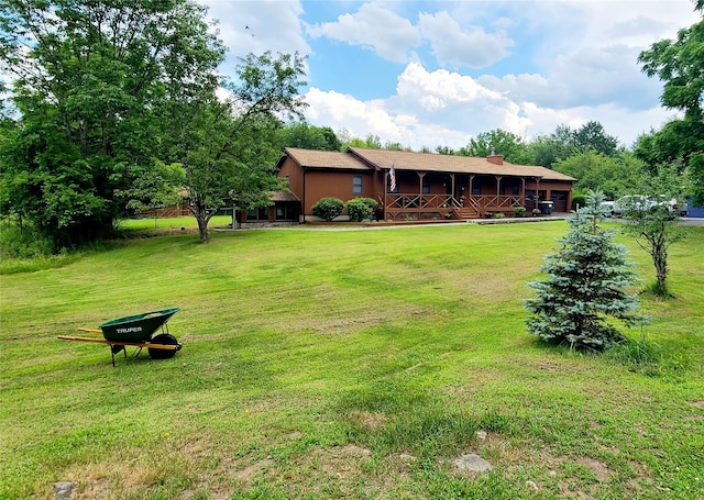 43 Last Rd, Montgomery, NY 10941 - view of green lawn featuring covered porch