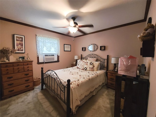 43 Last Rd, Montgomery, NY 10941 - carpeted bedroom with ornamental molding, cooling unit, and a ceiling fan
