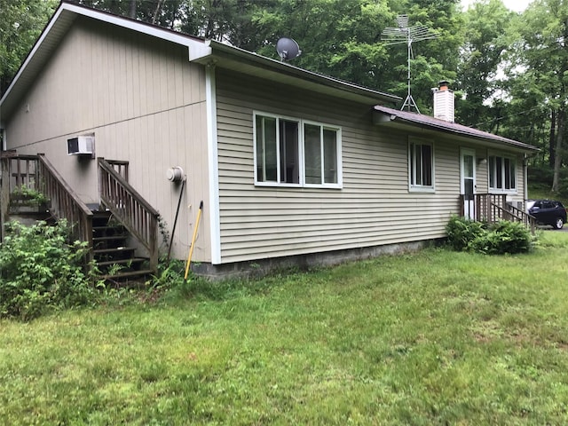 1814 Rte 199, Stanfordville, NY 12581 - view of property exterior featuring a chimney and a lawn