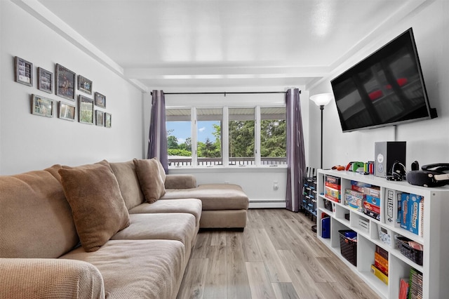 98 Greenhaven Rd, Poughquag, NY 12570 - living room with baseboard heating and light wood-type flooring