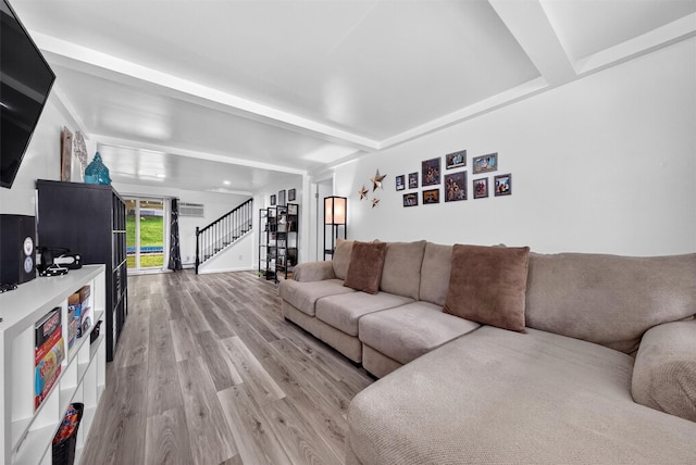 98 Greenhaven Rd, Poughquag, NY 12570 - living area featuring light wood-type flooring and stairway