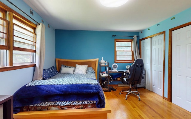 52 Old Chester Rd, Goshen, NY 10924 - bedroom featuring wood finished floors and two closets