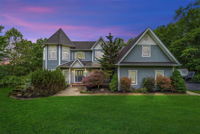 32 Woodcrest Ln, Goshen, NY 10924 - victorian house with a lawn and a shingled roof