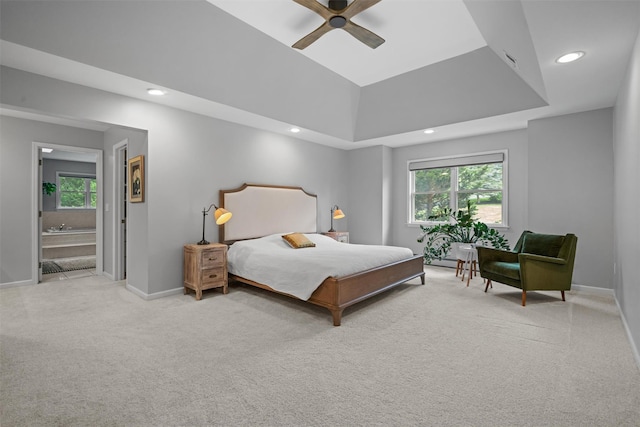32 Woodcrest Ln, Goshen, NY 10924 - bedroom with carpet flooring, multiple windows, recessed lighting, baseboards, and a raised ceiling