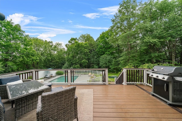 32 Woodcrest Ln, Goshen, NY 10924 - deck featuring an outdoor pool and area for grilling