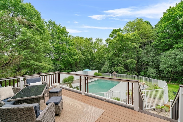 32 Woodcrest Ln, Goshen, NY 10924 - wooden terrace with a fenced backyard