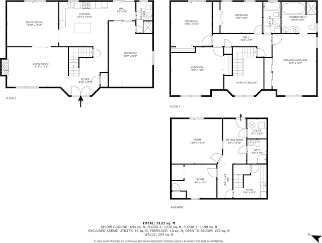 361 Locust Pl, Freeport, NY 11520 - view of room layout