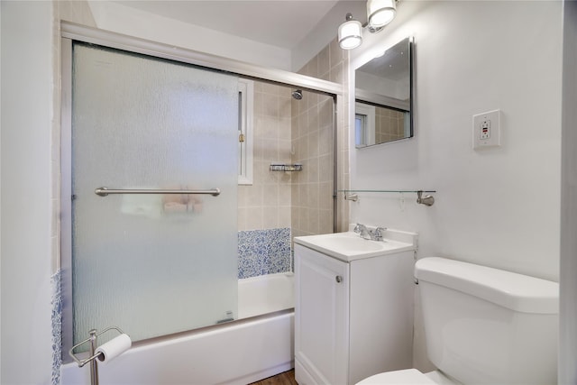 3 Chappell Pkwy, Middletown, NY 10940 - bathroom with toilet, vanity, and bath / shower combo with glass door