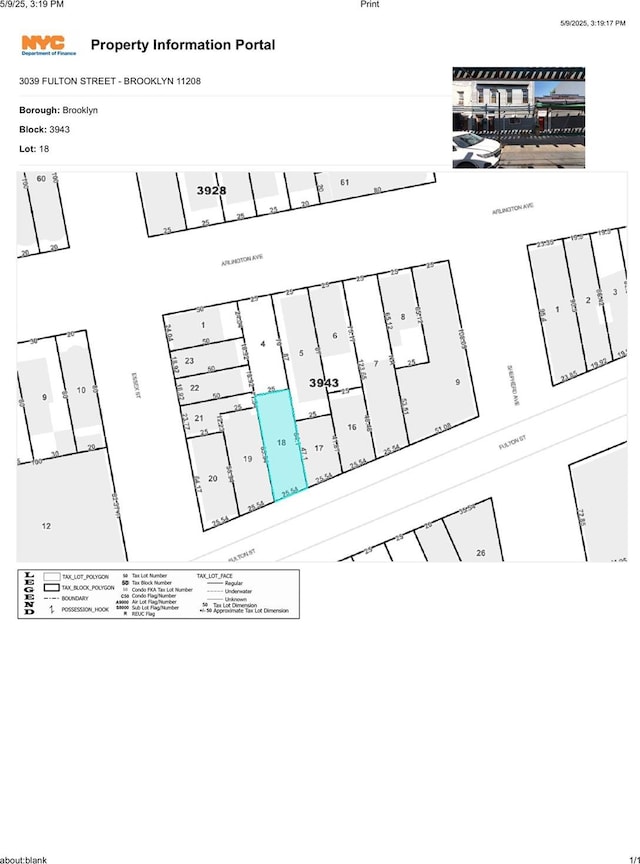 3039 Fulton St, Brooklyn, NY 11208 - parcel map