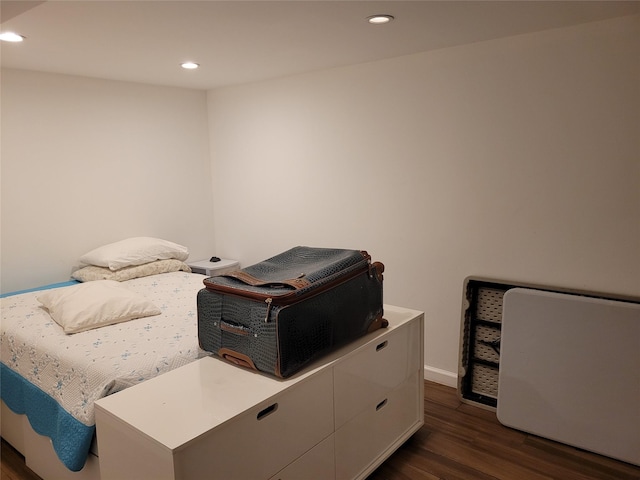 3039 Fulton St, Brooklyn, NY 11208 - bedroom with dark wood-type flooring and recessed lighting