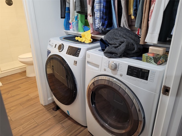 3039 Fulton St, Brooklyn, NY 11208 - laundry area with washer and dryer and light wood-style flooring