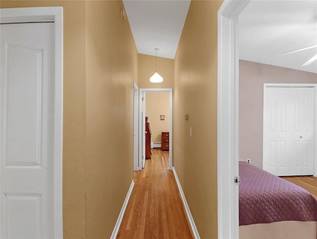 2 Hedge Row, New City, NY 10956 - hall with light wood-style floors and a baseboard radiator