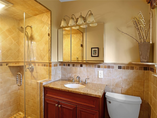 2 Hedge Row, New City, NY 10956 - full bathroom featuring a stall shower, vanity, and tile walls