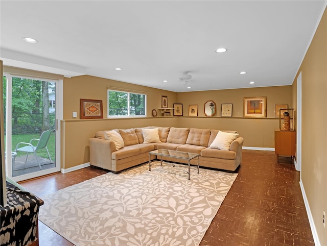 2 Hedge Row, New City, NY 10956 - living room with plenty of natural light, recessed lighting, and tile patterned floors