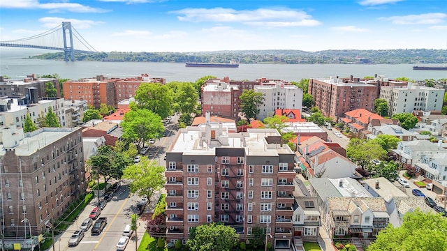 9430 Ridge Blvd Unit 6F, Brooklyn, NY 11209 - drone / aerial view of a notable bridge, a large body of water, and apartment complex / building