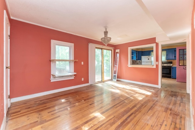 872-874 Rte 212, Saugerties, NY 12477 - spare room with hardwood / wood-style flooring, crown molding, and baseboards