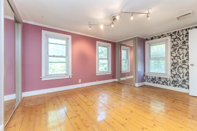 872-874 Rte 212, Saugerties, NY 12477 - spare room with baseboards, light wood-style floors, ornamental molding, and healthy amount of natural light