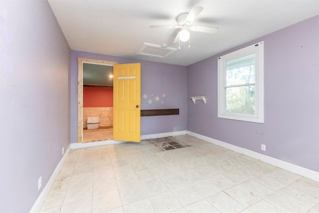 872-874 Rte 212, Saugerties, NY 12477 - unfurnished room with light tile patterned flooring, baseboards, and a ceiling fan