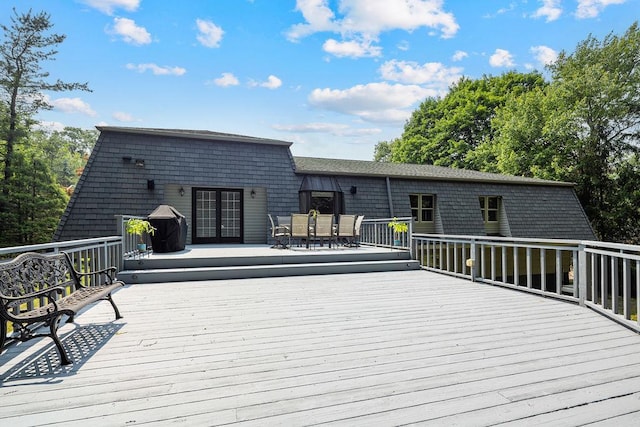 15 Dunmore Rd, New City, NY 10956 - deck with outdoor dining space and french doors