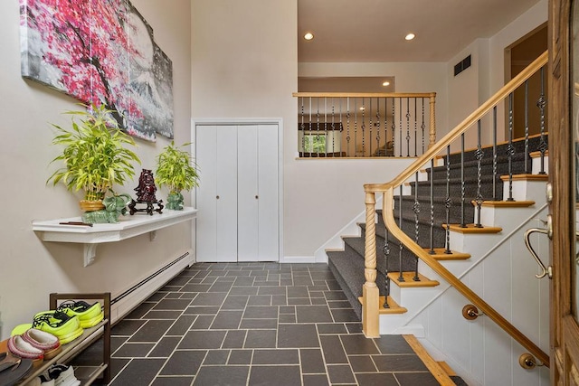 15 Dunmore Rd, New City, NY 10956 - entryway with stairs and recessed lighting