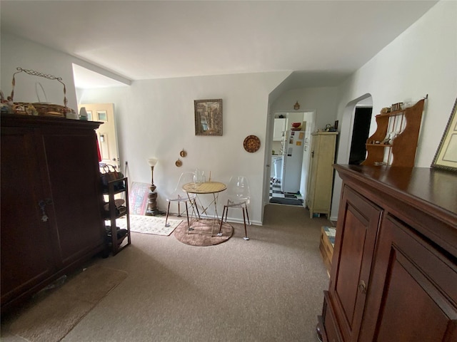 73-19 217th St Unit Nd, Oakland Gardens, NY 11364 - living area with carpet flooring and arched walkways