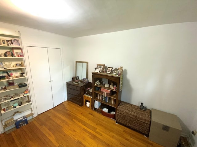 73-19 217th St Unit Nd, Oakland Gardens, NY 11364 - bedroom featuring wood finished floors and a closet