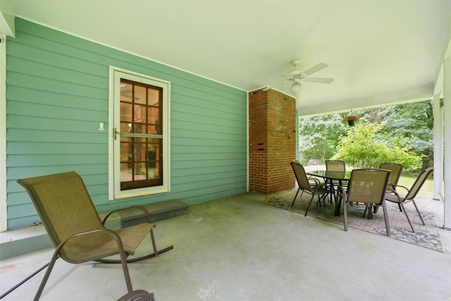 99 Furnace Dock Rd, Croton-On-Hudson, NY 10520 - view of patio / terrace featuring a ceiling fan and outdoor dining space