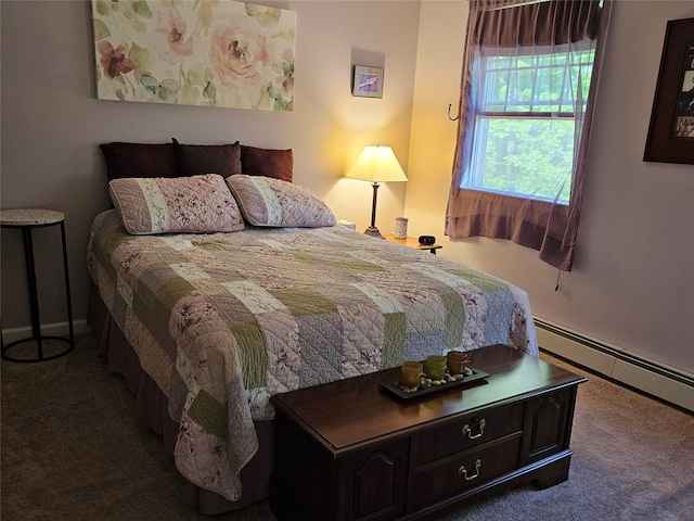 133 Lattintown Rd, Newburgh, NY 12550 - carpeted bedroom with a baseboard radiator and baseboards