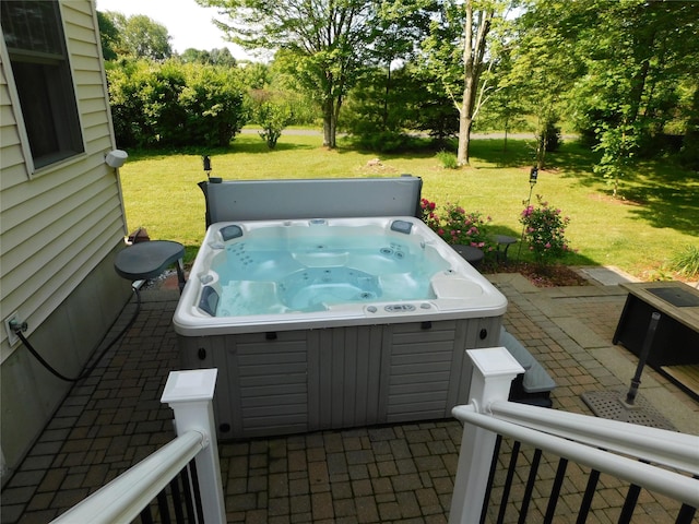133 Lattintown Rd, Newburgh, NY 12550 - view of patio / terrace featuring a hot tub