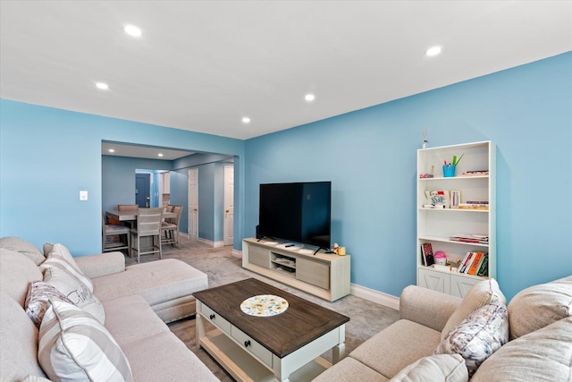 83-30 98th St Unit 5A, Woodhaven, NY 11421 - living area with recessed lighting and baseboards