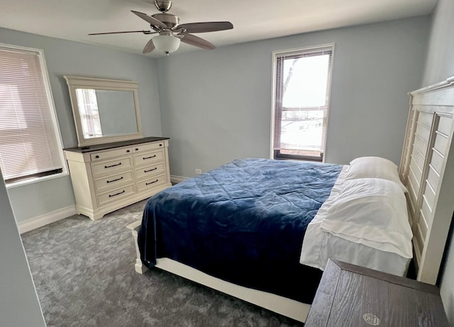 83-30 98th St Unit 5A, Woodhaven, NY 11421 - carpeted bedroom featuring baseboards and a ceiling fan