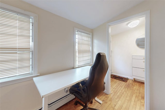 33 Hollowbrook Ct N, Cortlandt Manor, NY 10567 - home office with light wood finished floors and vaulted ceiling