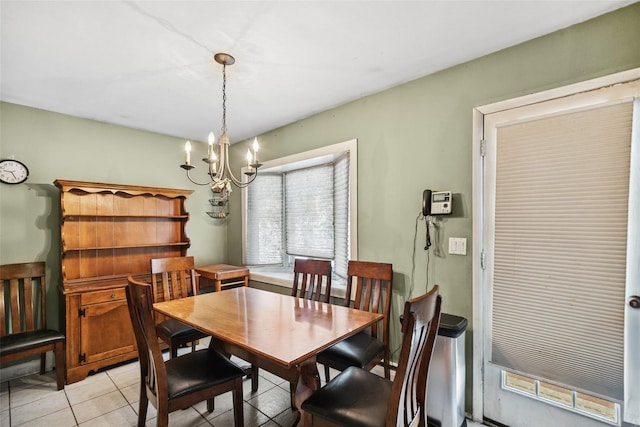 10 Marlan Ct, Smithtown, NY 11787 - dining area featuring a chandelier and light tile patterned flooring