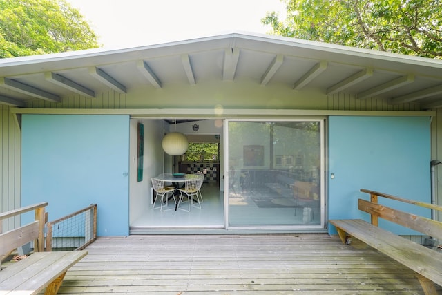 284 Bay Walk, Fire Island Pines, NY 11782 - view of wooden terrace