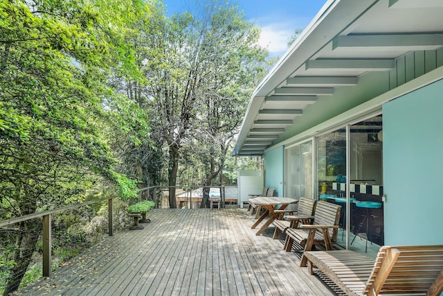 284 Bay Walk, Fire Island Pines, NY 11782 - view of wooden deck