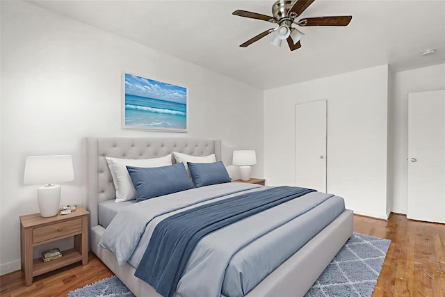 1327 E 84th St, Brooklyn, NY 11236 - bedroom with wood finished floors, a ceiling fan, baseboards, and a closet