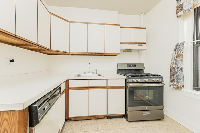 2187 Holland Ave Unit 2J, Bronx, NY 10462 - kitchen featuring stainless steel gas range, dishwasher, under cabinet range hood, and light countertops