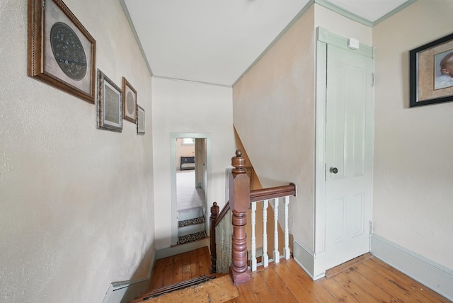 482 Scotchtown Ave, Middletown, NY 10941 - stairs featuring hardwood / wood-style flooring and baseboards