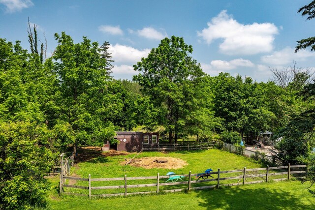 482 Scotchtown Ave, Middletown, NY 10941 - view of yard with a wooded view and an outbuilding