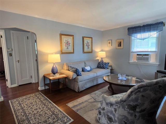 29 Irving St, Valley Stream, NY 11580 - living room with cooling unit and wood finished floors