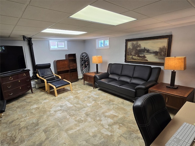 29 Irving St, Valley Stream, NY 11580 - living room with a drop ceiling
