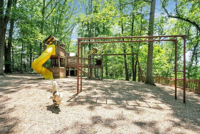 150 Overlook Ave Unit 5K, Peekskill, NY 10566 - view of jungle gym with view of wooded area