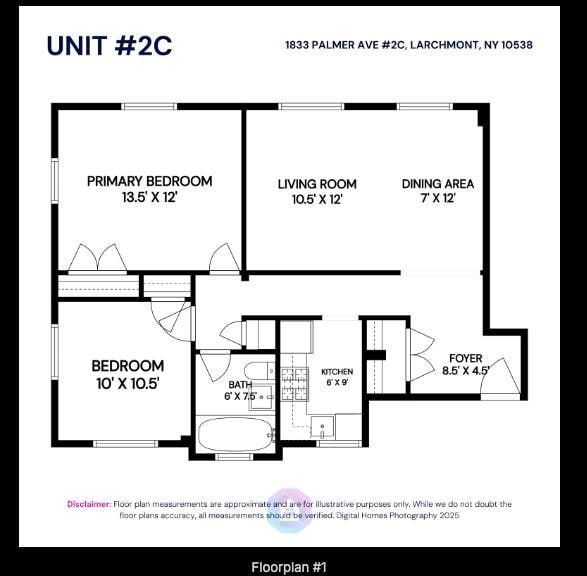 1833 Palmer Ave Unit 2C, Larchmont, NY 10538 - home floor plan