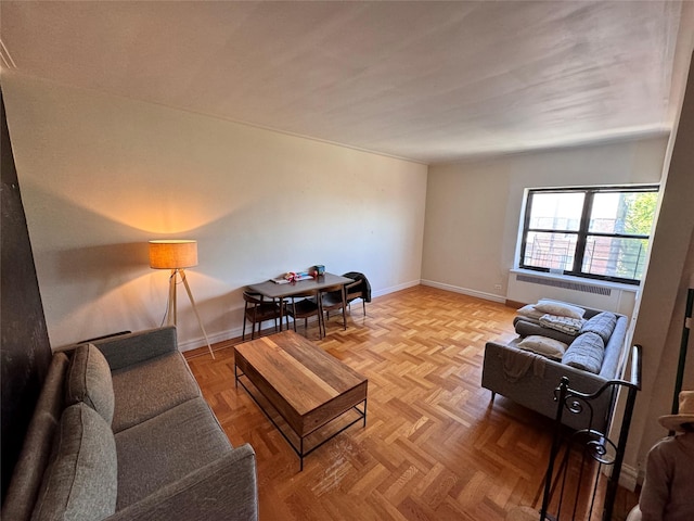 30 Clinton Pl Unit 6E, New Rochelle, NY 10801 - living area with radiator and baseboards