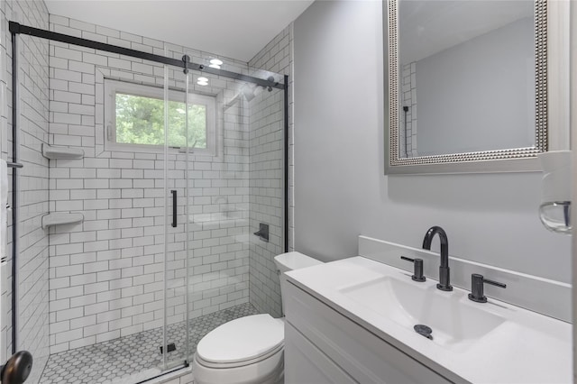 7 Searington Dr, Syosset, NY 11791 - full bathroom featuring toilet, a shower stall, and vanity