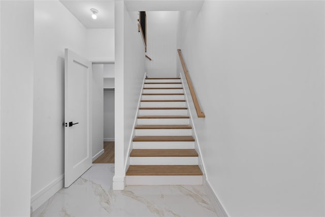 244 Blauvelt Rd Unit 213, Monsey, NY 10952 - stairs with marble finish floors and baseboards