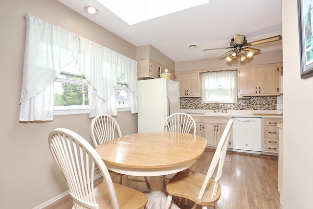 11 Claremont Ln, Suffern, NY 10901 - dining area with plenty of natural light, ceiling fan, and wood finished floors