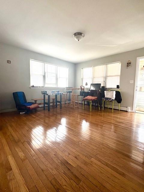 148 Bch 97th St, Rockaway Beach, NY 11693 - sitting room featuring hardwood / wood-style floors and baseboards